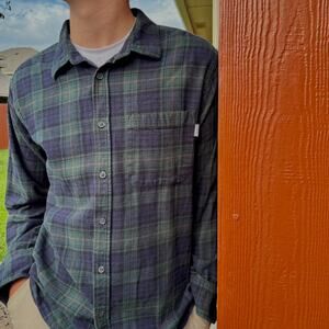 Eddie Bauer Green + Blue Flannel (Large)